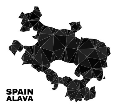 Vector Triangle Filled Alava Province Map