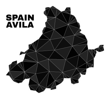Vector Polygonal Avila Province Map