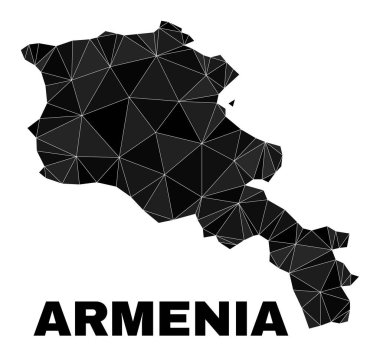 Vector Polygonal Armenia Map