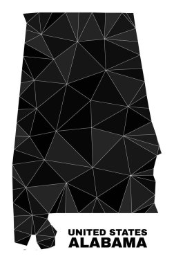 Vector Lowpoly Alabama State Map