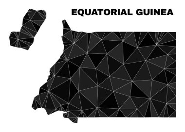 Vector Lowpoly Equatorial Guinea Map