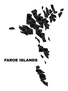 Vector Polygonal Faroe Islands Map