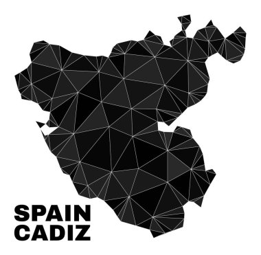 Vector Lowpoly Cadiz Province Map