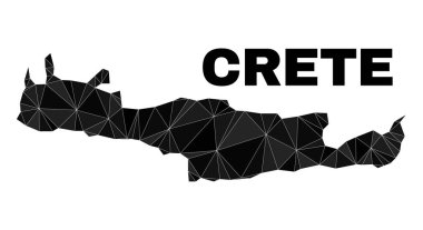 Vector Triangle Filled Crete Map