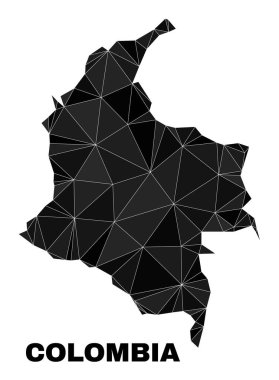 Vector Lowpoly Colombia Map