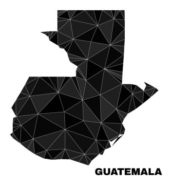 Vector Triangle Filled Guatemala Map