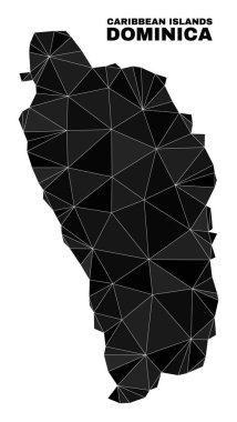 Vector Polygonal Dominica Island Map