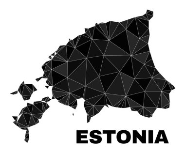 Vector Lowpoly Estonia Map