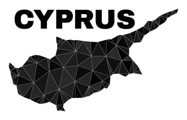 Wektor Lowpoly Cypr Mapa — Wektor stockowy