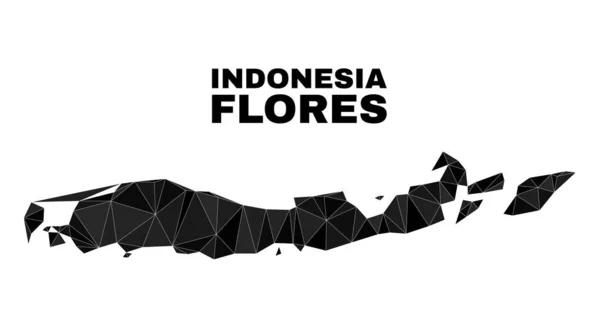 Vector Poligonal Islas Flores de Indonesia Mapa — Archivo Imágenes Vectoriales