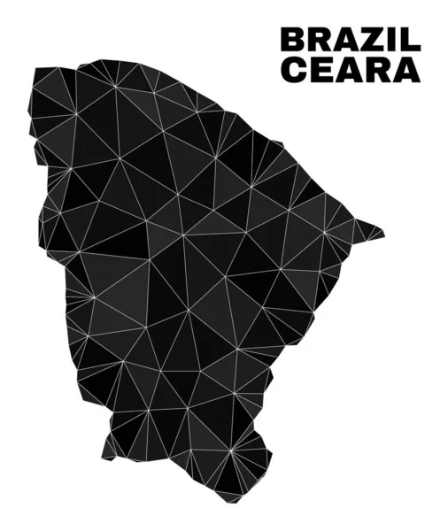 Vector Triângulo Preenchido Ceará Mapa do Estado —  Vetores de Stock