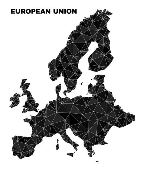 Vecteur Lowpoly Carte de l'Union européenne — Image vectorielle