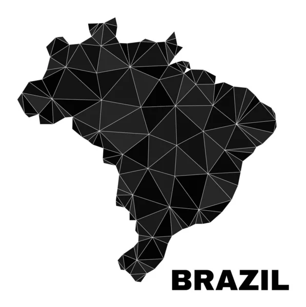Mapa de Vector Lowpoly Brasil —  Vetores de Stock