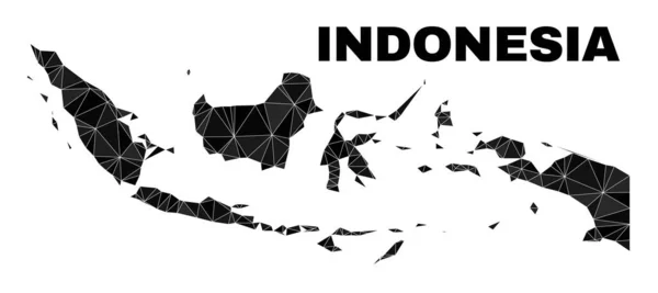 Vector Lowpoly Indonesia Mappa — Vettoriale Stock