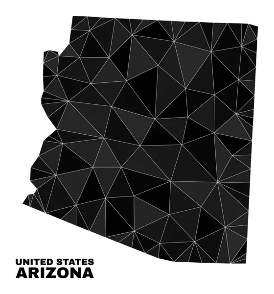 Trójkąt wektorowy wypełniony Arizona State Map — Wektor stockowy