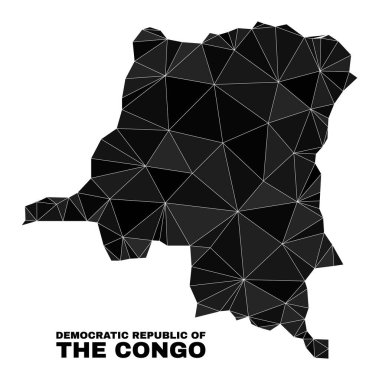 Vector Lowpoly Democratic Republic of the Congo Map