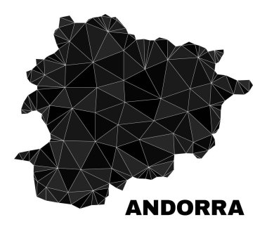 Vector Lowpoly Andorra Map