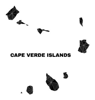 Vector Lowpoly Cape Verde Islands Map
