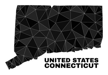 Vector Polygonal Connecticut State Map