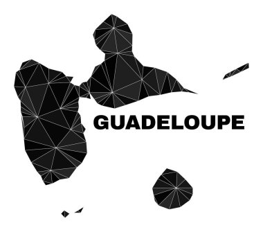 Vector Triangle Filled Guadeloupe Map