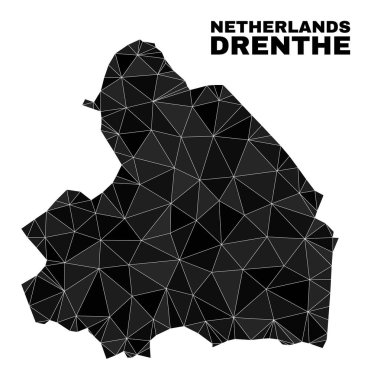 Vector Polygonal Drenthe Province Map