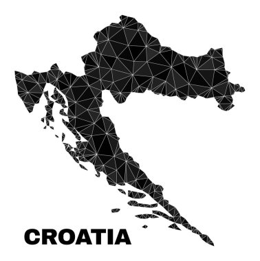 Vector Polygonal Croatia Map