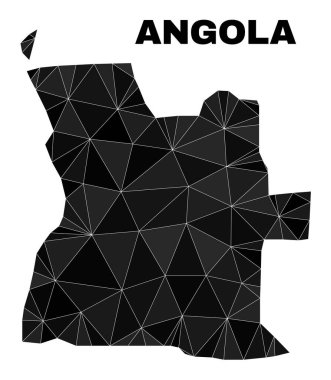 Vector Lowpoly Angola Map