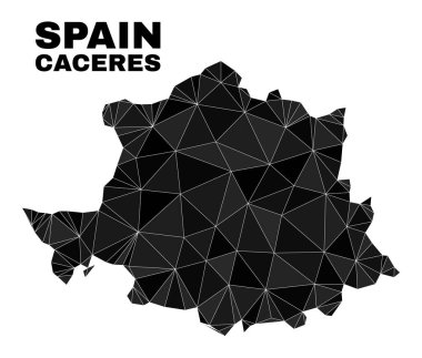 Vector Polygonal Caceres Province Map