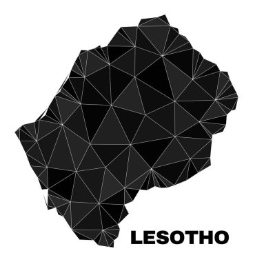 Vector Polygonal Lesotho Map