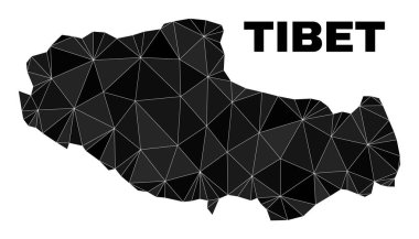 Vector Triangle Filled Tibet Map