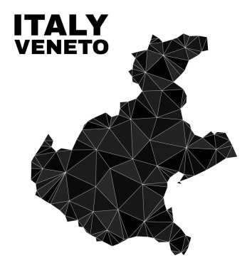 Vector Triangle Filled Veneto Region Map