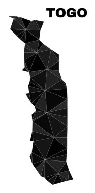 Vector Triangle Filled Togo Map