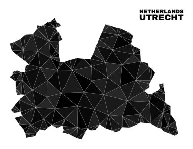 Vektör Çokgen Utrecht Bölgesi Haritası