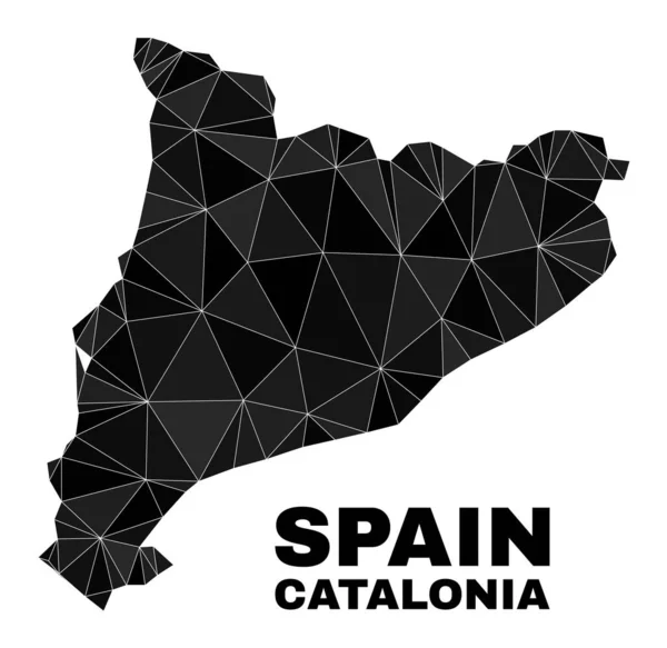 Vector Lowpoly Catalonia Map — Stock Vector