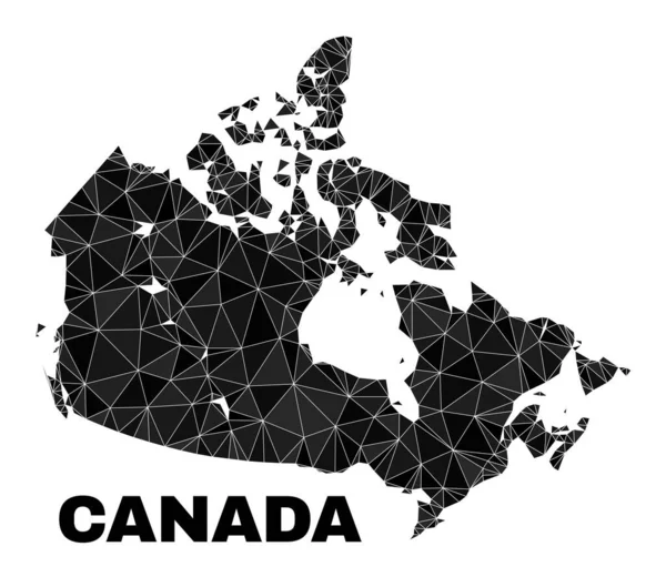 Карта Канады, заполненная векторным треугольником — стоковый вектор