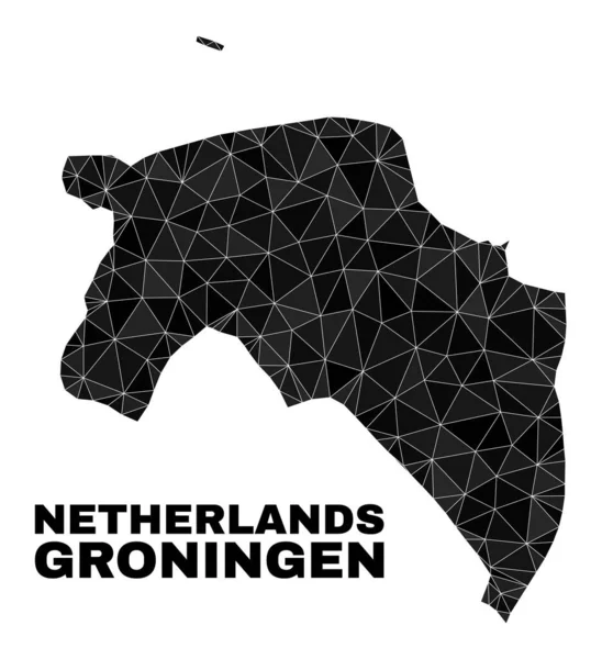 Vector Lowpoly Groningen Province Map — стоковий вектор