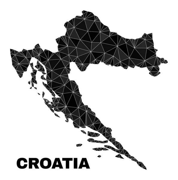 Mapa poligonal da Croácia do vetor — Vetor de Stock
