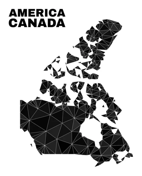 Mapa poligonal do Vector Canadá V2 — Vetor de Stock