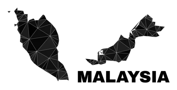 Vector Lowpoly Malaysia Map — 图库矢量图片