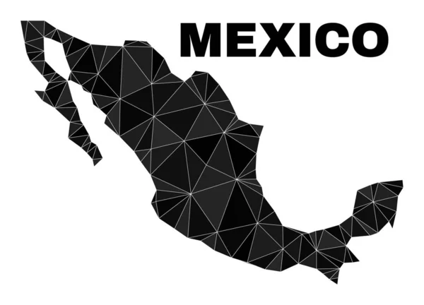 Vector Lowpoly México Mapa — Vector de stock