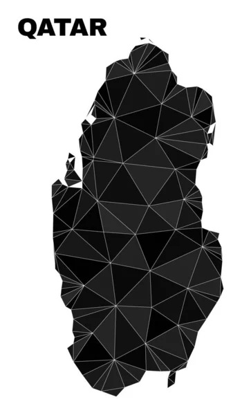 Carte vectorielle de Lowpoly Qatar — Image vectorielle