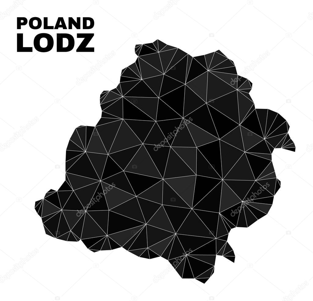 Vector Lowpoly Lodz Voivodeship Map