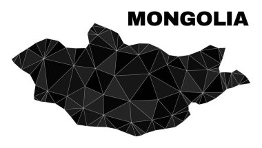 Vektör Çokgen Moğolistan Haritası