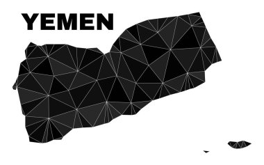 Vektör Çokgen Yemen Haritası