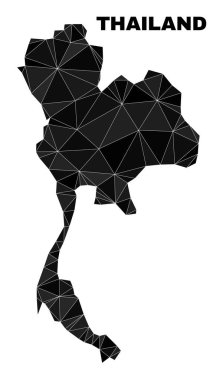 Vektör Lowpoly Tayland Haritası