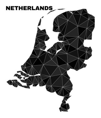 Hollanda Haritası Dolu Vektör Üçgeni