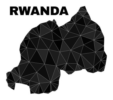 Vektör Çokgen Ruanda Haritası