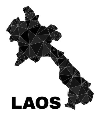 Vektör Lowpoly Laos Haritası
