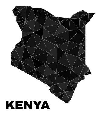 Vektör Lowpoly Kenya Haritası