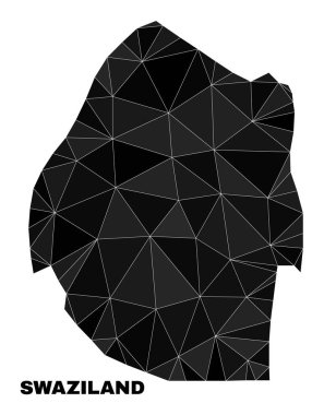 Svaziland Haritası Dolu Vektör Üçgeni